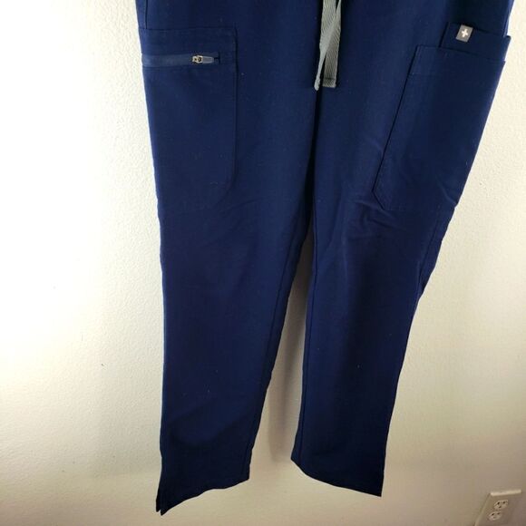 Women's Figs Navy Blue Medical Tech Drawstrinf Cargo Pants Size XS - Picture 3 of 10